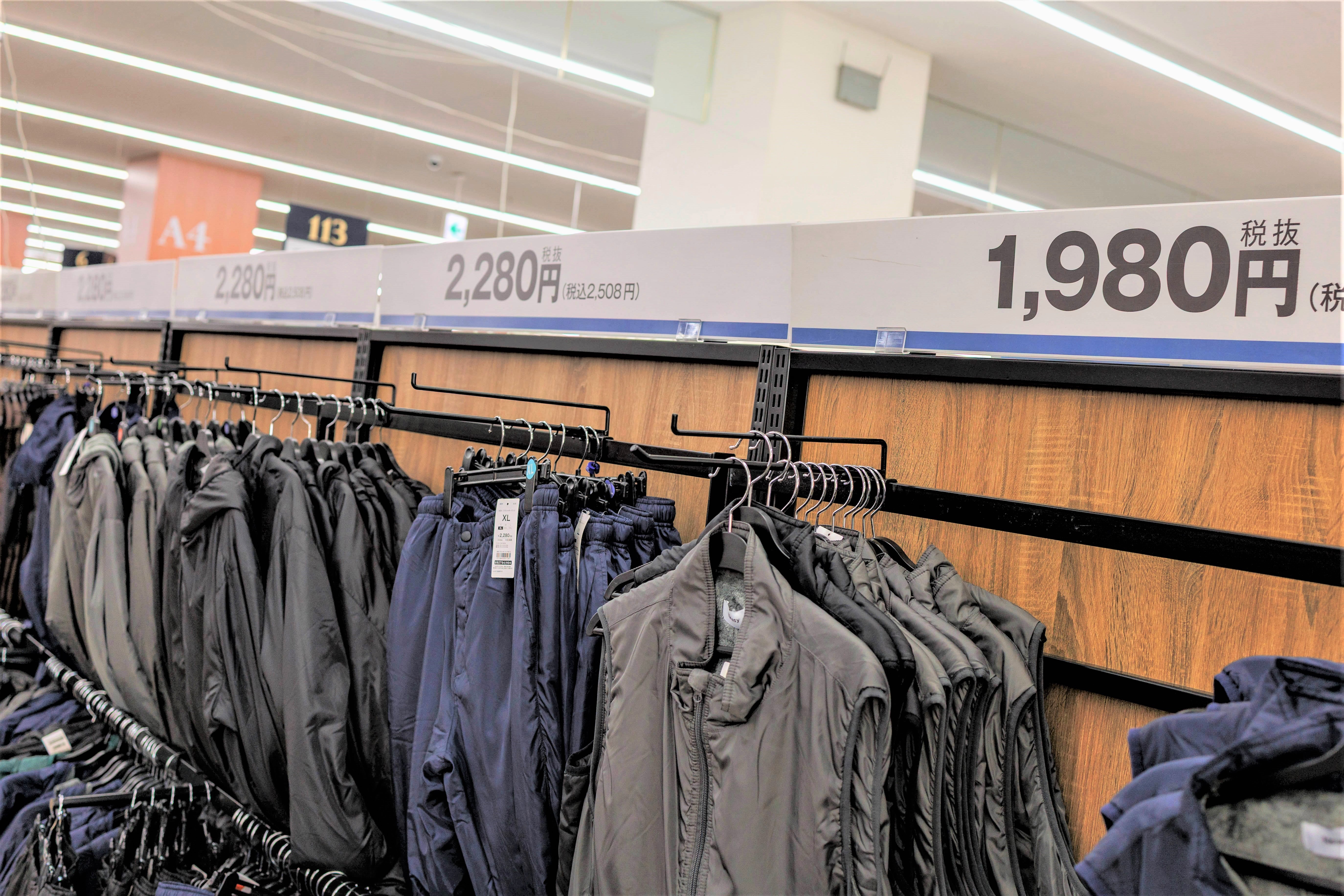 メンズ商品売場